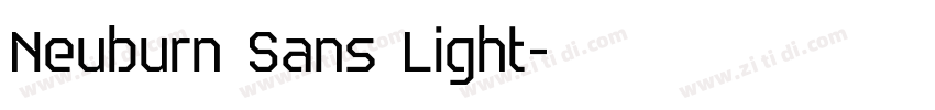 Neuburn Sans Light字体转换